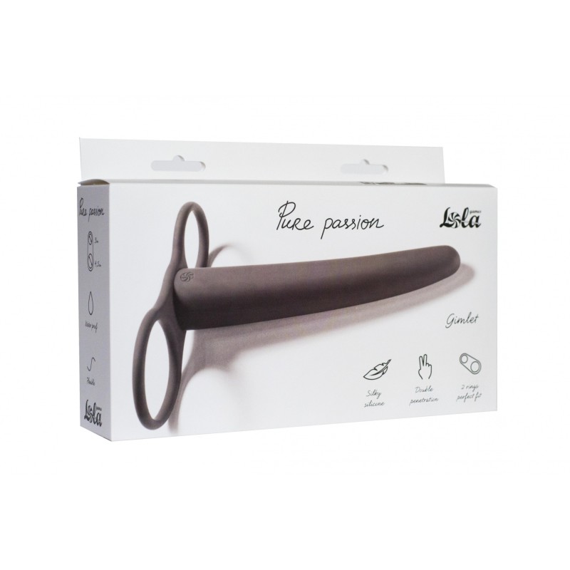 Double Penetration Gimlet Black - Silicone
