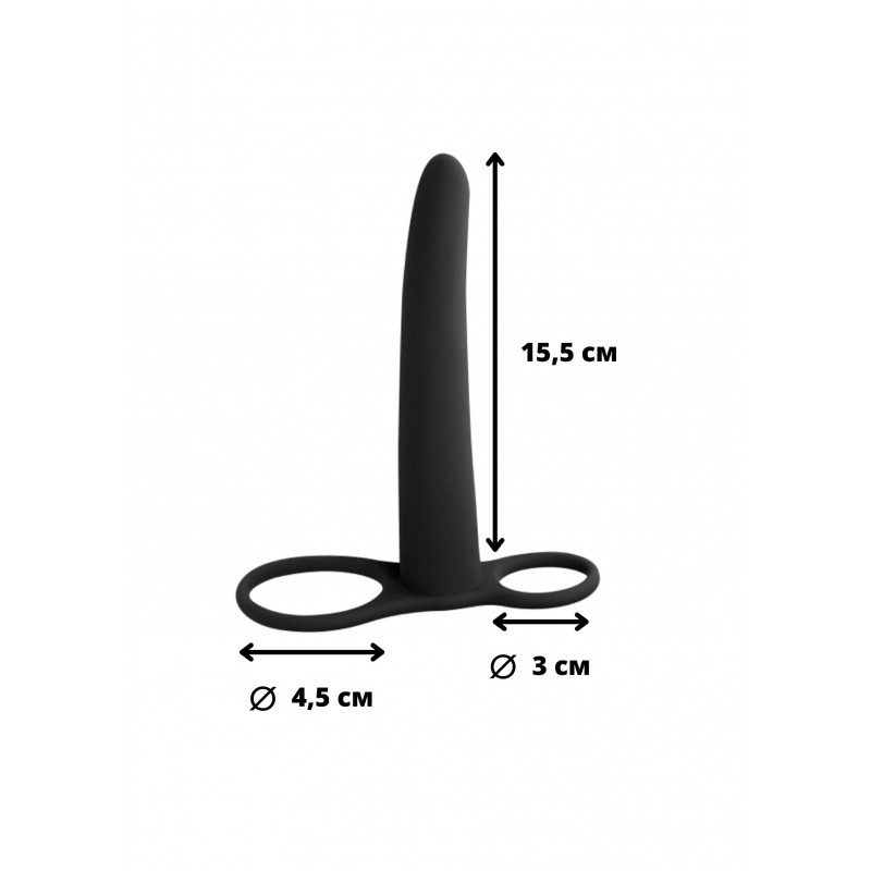 Doppelte Penetration Gimlet Schwarz - Silikon