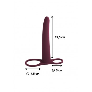 Gimlet Doble Penetración color Vino - Silicona 2