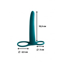 Verruga de Dupla Penetração Verde - Silicone