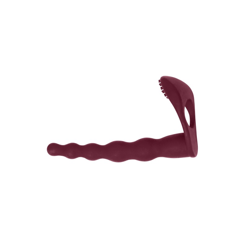 Farnell Double Penetration with Clitoral Vibrator - Wine Color