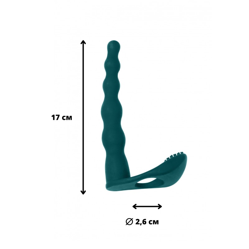 Farnell Double Penetration with Clitoral Vibrator - Green