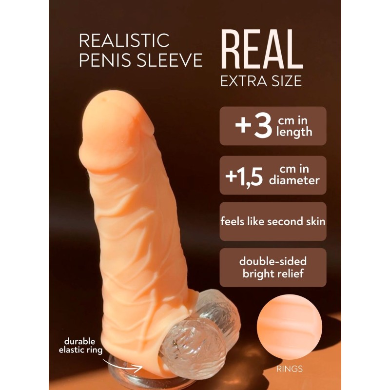 Bezug mit Creolen - Echte Ringe 7013 - extra 3cm und 1,5 cm breit