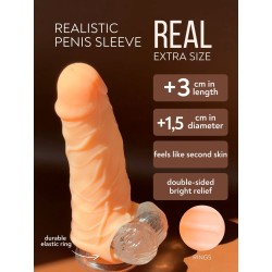 Bezug mit Creolen - Echte Ringe 7013 - extra 3cm und 1,5 cm breit