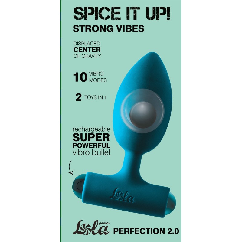 Vibrador Anal Recarregável Perfection 2.0 - Silicone - Bola Rotativa