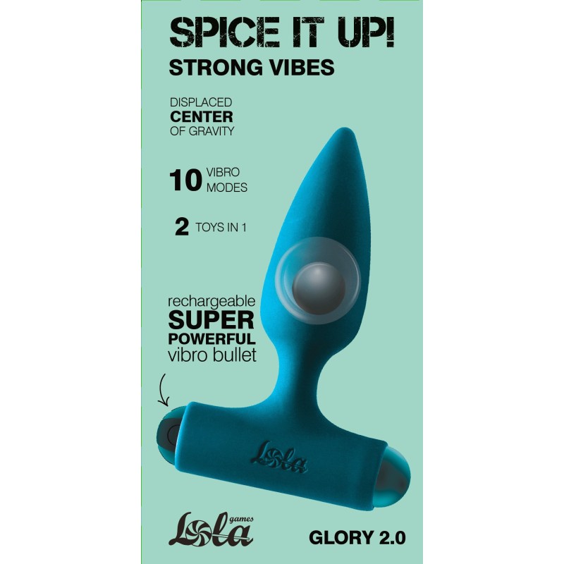Wiederaufladbarer Analvibrator Glory 2.0 - Silikon - Rotierende Kugel