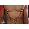 Nippelklemmen mit Doppelkette verziert Stachel - Party Hard