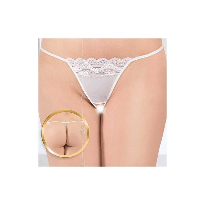 Open White Thong XL-XXXL 2421