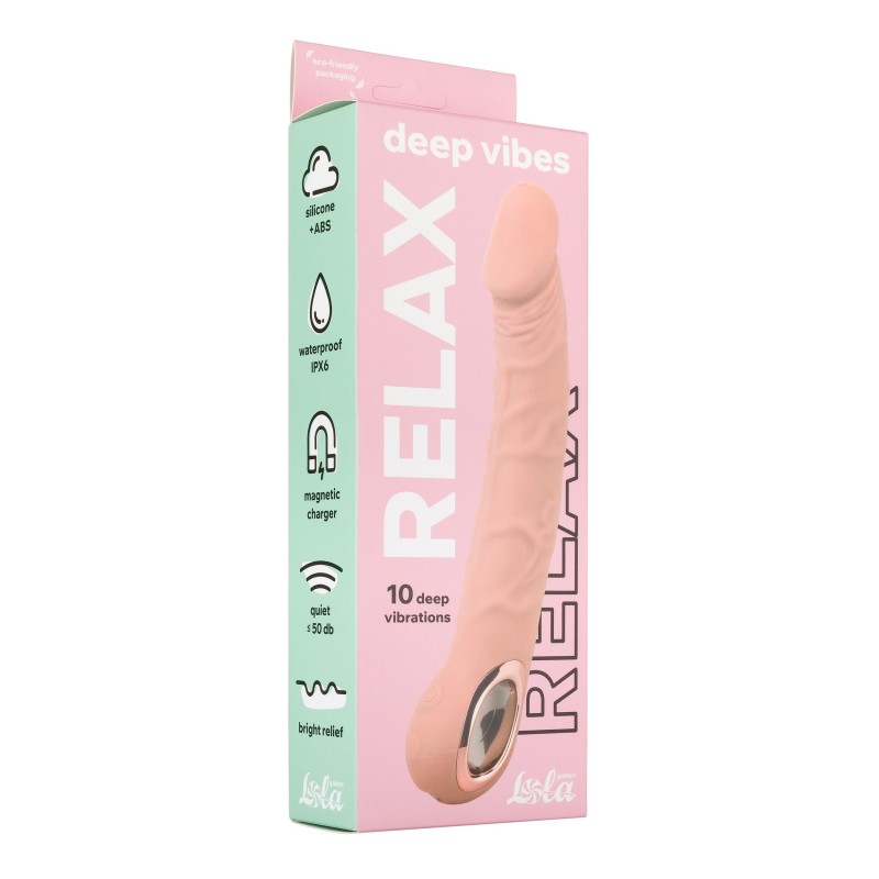 Relax- Realistic Vibrator 10 modes - Deep Vibrations - Rechargeable