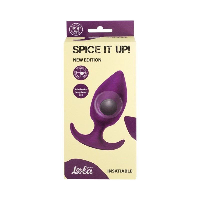 Insaziable UltraViolet Silicone Plug Anale - Palla Rotante
