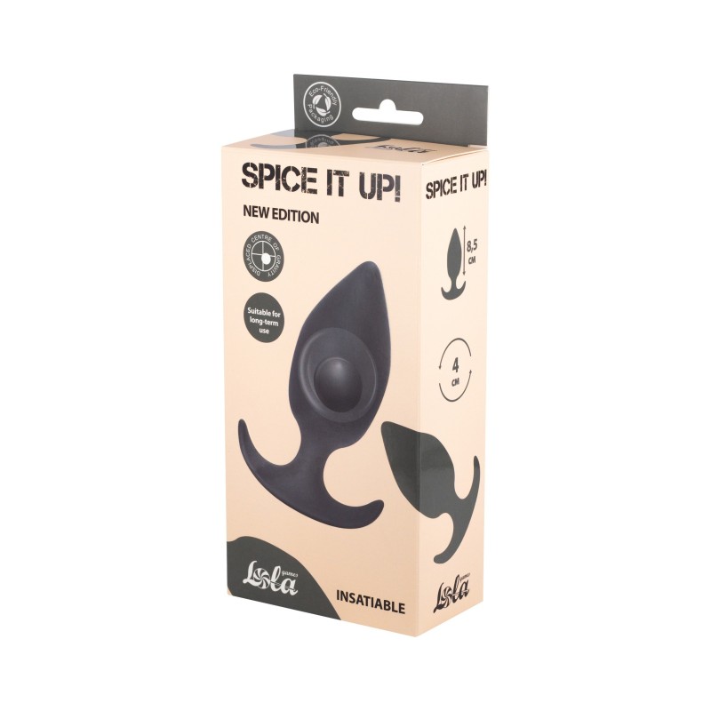 Plug Anal Insatiable Gris Silicone - Boule de rotation