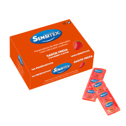 Sensitex Preservativo Rojo -fresa- pack 144ud