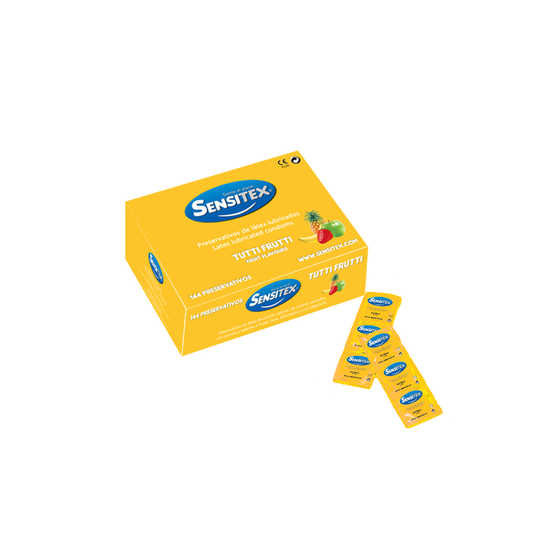 Sensitex Preservativos Tuttifruti 4 flavors and colors pack 144ud