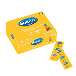 Sensitex Preservativos Tuttifruti 4 flavors and colors pack 144ud