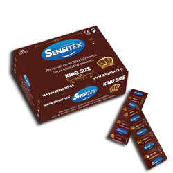 Sensitex King Size (60mm) Pacote de preservativos naturais 144ud