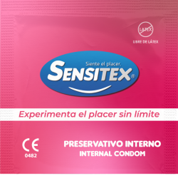 Sensitex preservativo feminino - látex livre 100ud