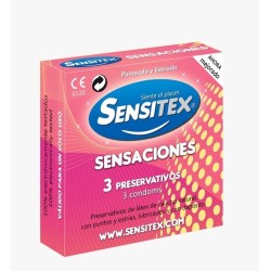 Sensitex Kondom Sensations 3 Stück mit Nähten und Dehnungsstreifen