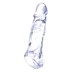 Caixa transparente de 13cm com suporte para testículo