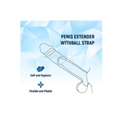 19cm Transparent cover with testicle support