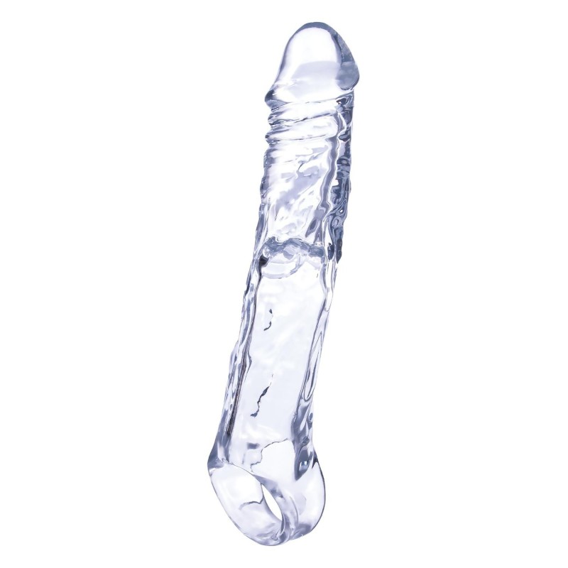 Funda 19cm Transparente con sujeción testiculos