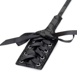 Cravache Tickler et Pelle Décorée Noire de 41cm