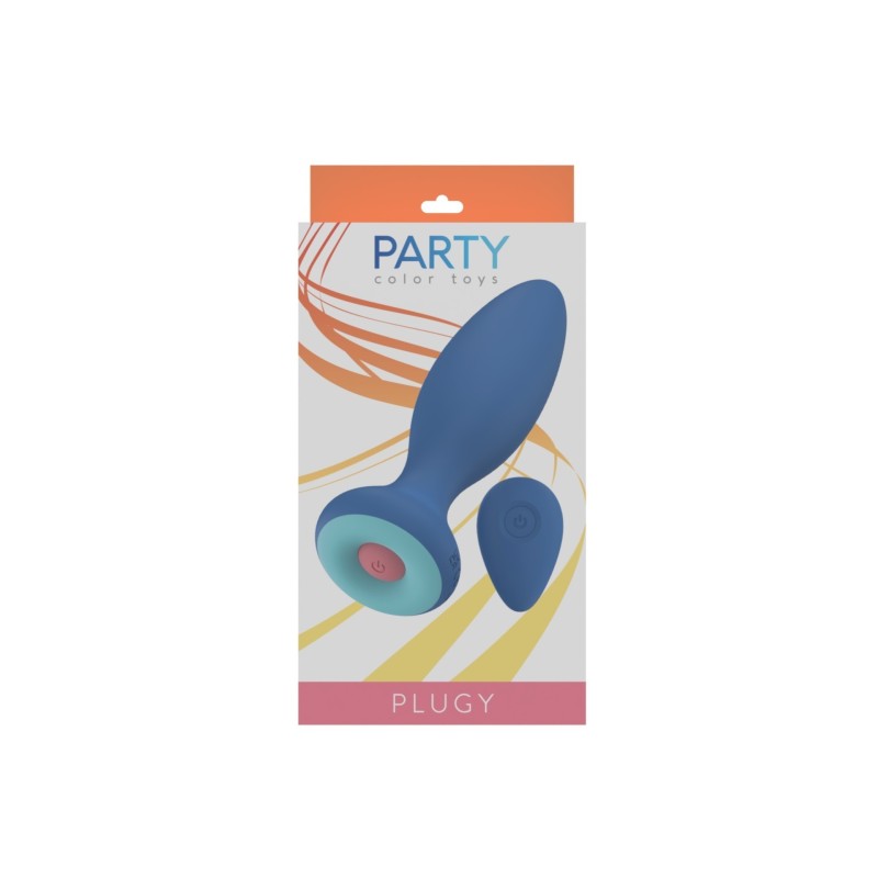 Plugy - Plug Vibrador 10 modos Control remoto recargable - Party Toys