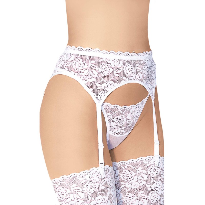 Porte-jarretelles et string 3305 Blanc M/L