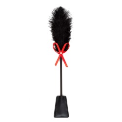 Black Feather Crop e Pala con fiocco rosso di 36cm