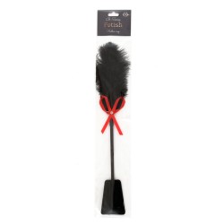 Fusta Pluma y Pala Negra con lazo rojo de 36cm