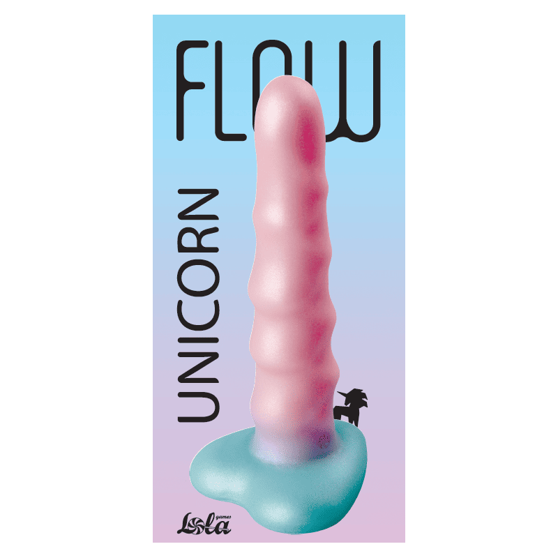 Dildo Flow Unicorn Light Liquid Silicone 17,5 x 3,5cm