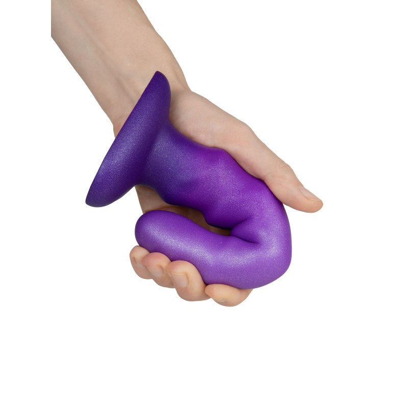Dildo Flow Unicorn Morado Silicona Liquida 17,5 x 3,5cm