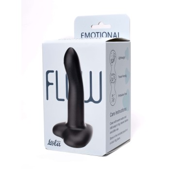 Dildo Flow Emotional Negro Silicona Liquida 13 x 2,9cm 2