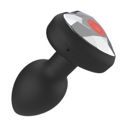 Vibromasseur à prise avec télécommande rechargeable en silicone noir 10 modes