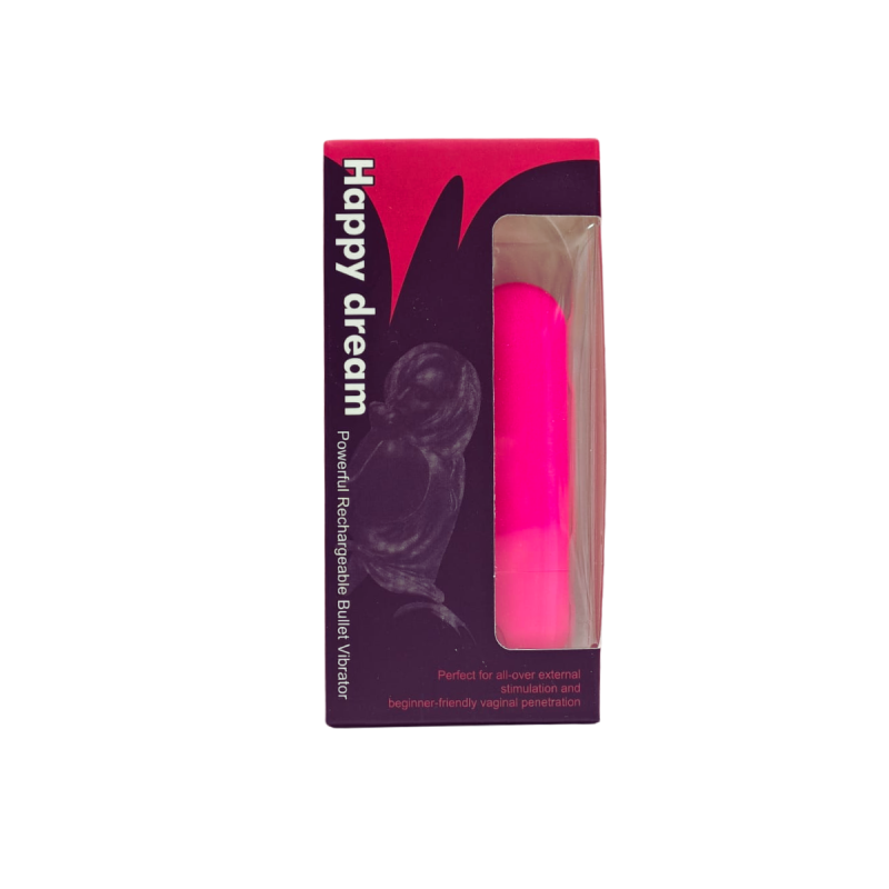 Happy Dream Pink Rechargeable Vibrant Bullet 10 modes Velouté 7,5x2cm