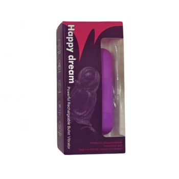 Happy Dream Purple Rechargeable Vibrationating Bullet 10 Modi, Velvety 7,5x2cm. 2