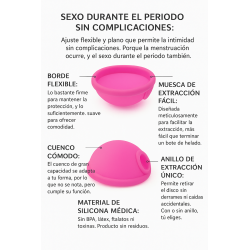 Feminino Copo Menstrual S Disco Adequado para penetração com anel de remoção fácil