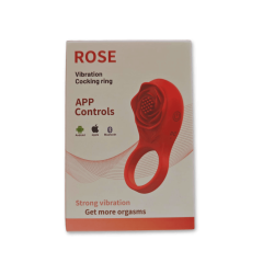 Wiederaufladbarer Rose Vibrationsring mit APP