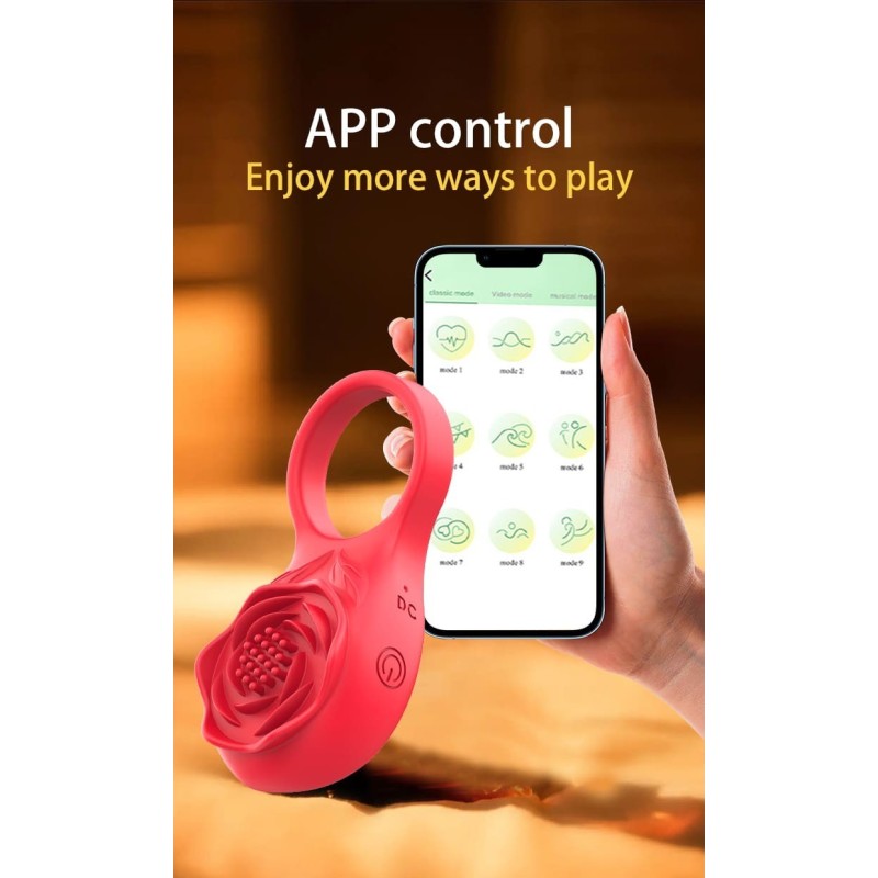 Anilla Rose Vibradora Recargable con APP