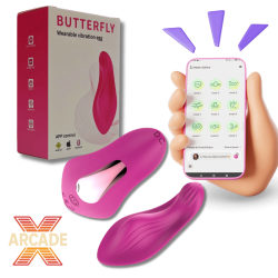 Butterfly - Perizoma vibrante ricaricabile con APP