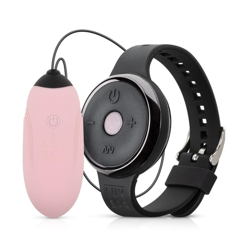 LUV EGG con reloj - Rosa Huevo Recargable Silicona 28 modos