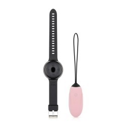 LUV EGG with watch - Egg Pink Rechargeable Silicone 28 modes