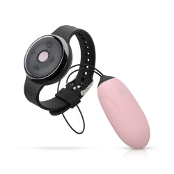 LUV EGG con reloj - Rosa Huevo Recargable Silicona 28 modos