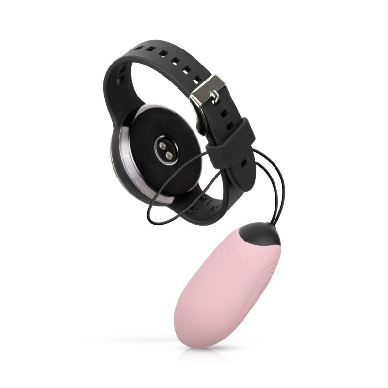 LUV EGG con reloj - Rosa Huevo Recargable Silicona 28 modos