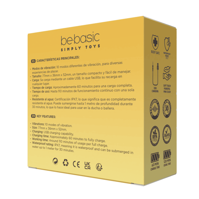 Lio - Mini Vibrador Recarregável de Abelhas 10 modos - Be Basic