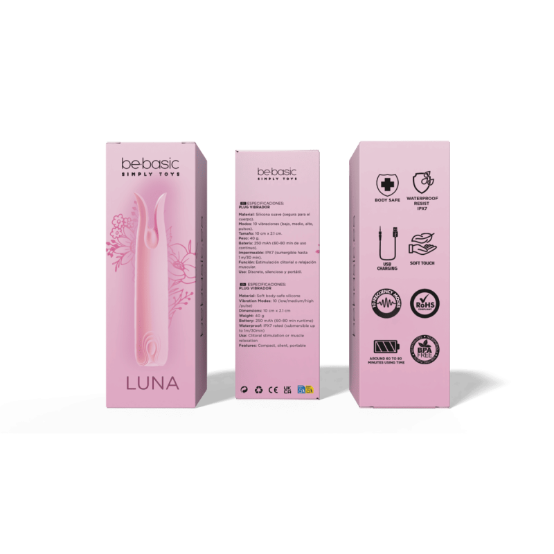 Luna - Mini Vibrador Recarregável 10 modos - Be Basic