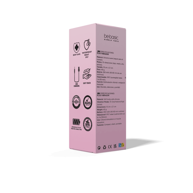Luna- Mini Vibrador Recargable 10 modos - Be Basic