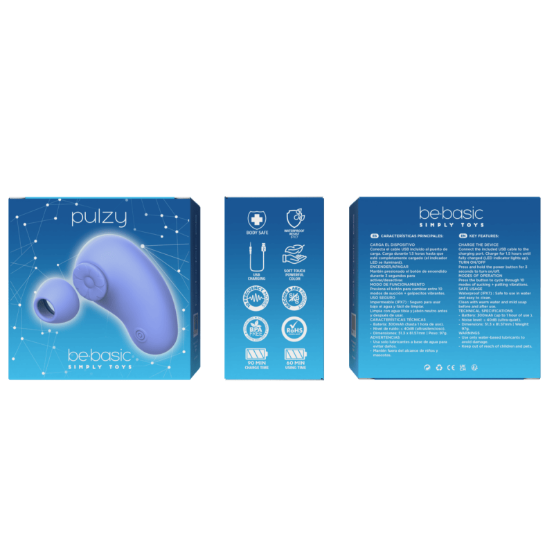 Pulzy - Rechargeable Suction and Tapping 10 modes - Be Basic