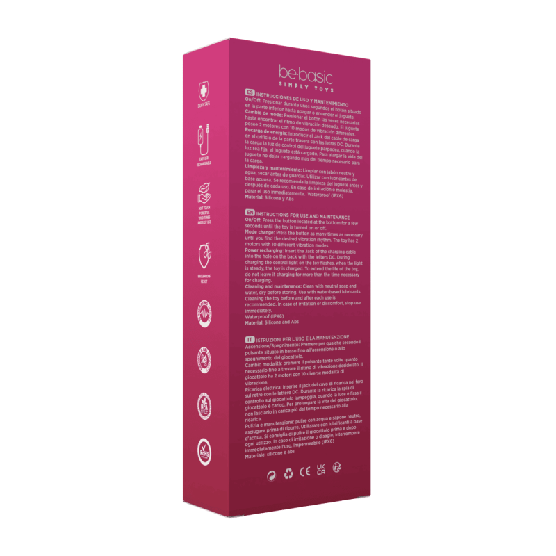Taurus - Vibrador Recarregável 10 modos - Be Basic