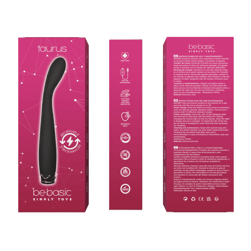 Taurus – wiederaufladbarer Vibrator 10 Modi – Be Basic