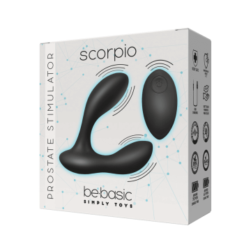 Scorpio Black - Double vibromasseur anal prostatique rechargeable 10 modes télécommande - Be Basic 2